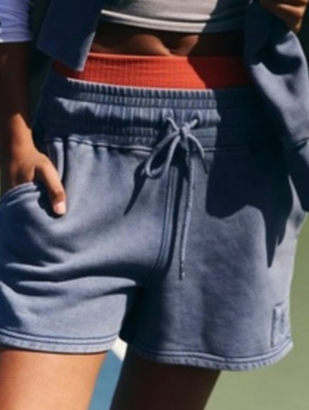 Free People Movement Sprint To The Finish Shorts Blue Size S - Picture 2 of 11